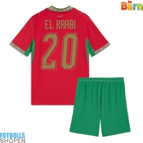 Billiga Marocko Ayoub El Kaabi #20 Hemmatröja Barn VM 2026 Kortärmad (+ Korta byxor)